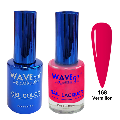 Wave WR168 Vermilion - Royal Collection Gel Polish & Nail Lacquer Duo 15ml