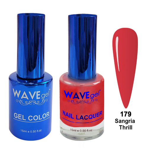 Wave WR179 Sangria Thrill - Royal Collection Gel Polish & Nail Lacquer Duo 15ml