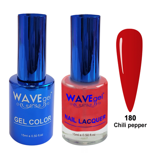 Wave WR180 Chili pepper - Royal Collection Gel Polish & Nail Lacquer Duo 15ml