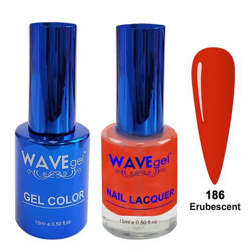 Wave WR186 Erubescent - Royal Collection Gel Polish & Nail Lacquer Duo 15ml