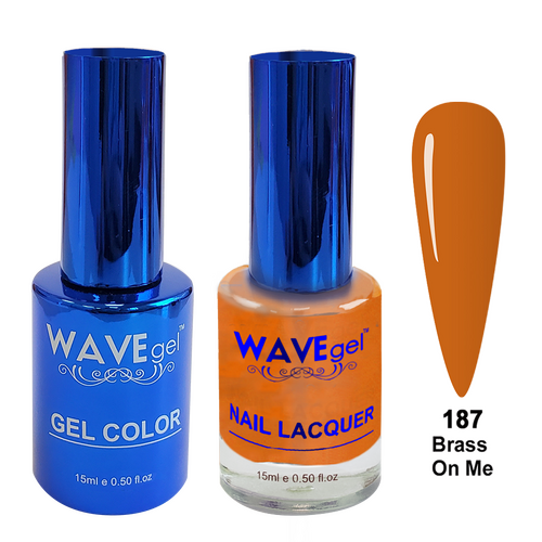 Wave WR187 Brass On Me - Royal Collection Gel Polish & Nail Lacquer Duo 15ml