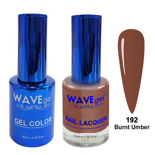 Wave WR192 Burnt Umber - Royal Collection Gel Polish & Nail Lacquer Duo 15ml