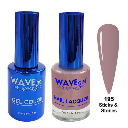 Wave WR195 Sticks & Stones - Royal Collection Gel Polish & Nail Lacquer Duo 15ml