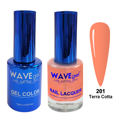 Wave WR201 Terra Cotta - Royal Collection Gel Polish & Nail Lacquer Duo 15ml