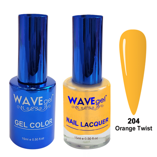 Wave WR204 Orange Twist - Royal Collection Gel Polish & Nail Lacquer Duo 15ml