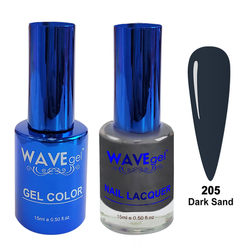 Wave WR205 Dark Sand - Royal Collection Gel Polish & Nail Lacquer Duo 15ml