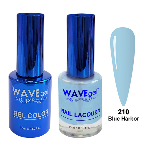 Wave WR210 Blue Harbor - Royal Collection Gel Polish & Nail Lacquer Duo 15ml