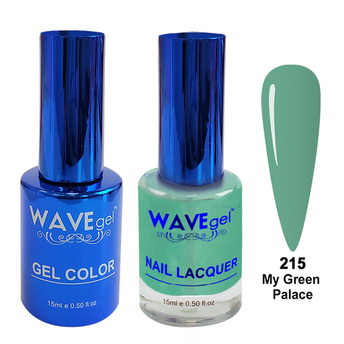 Wave WR215 My Green Palace - Royal Collection Gel Polish & Nail Lacquer Duo 15ml