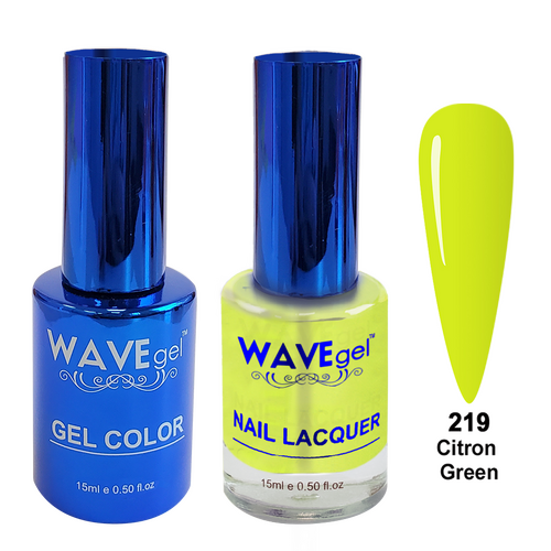 Wave WR219 Citron Green - Royal Collection Gel Polish & Nail Lacquer Duo 15ml