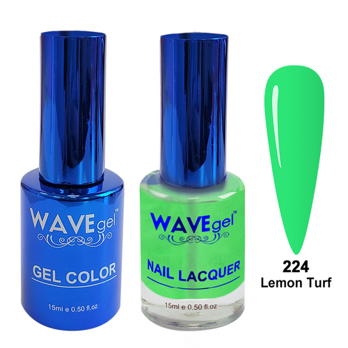 Wave WR224 Lemon Turf - Royal Collection Gel Polish & Nail Lacquer Duo 15ml