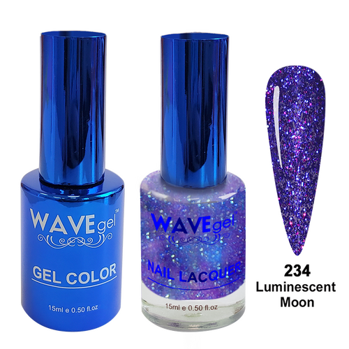 Wave WR234 Luminescent Moon - Royal Collection Gel Polish & Nail Lacquer Duo 15ml