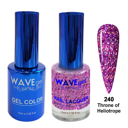 Wave WR240 Throne of Heliotrope - Royal Collection Gel Polish & Nail Lacquer Duo 15ml